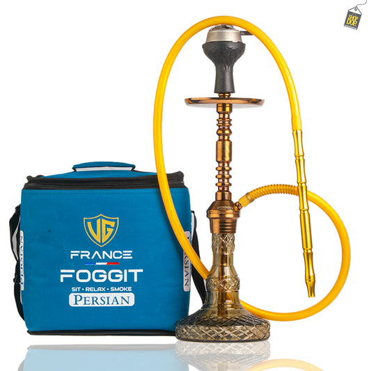 Persian Carafe Hookah with Bag - Bronze Stem / Grey Base