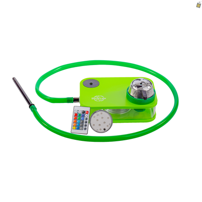 Car Hookah with LED Light & Remote - Green