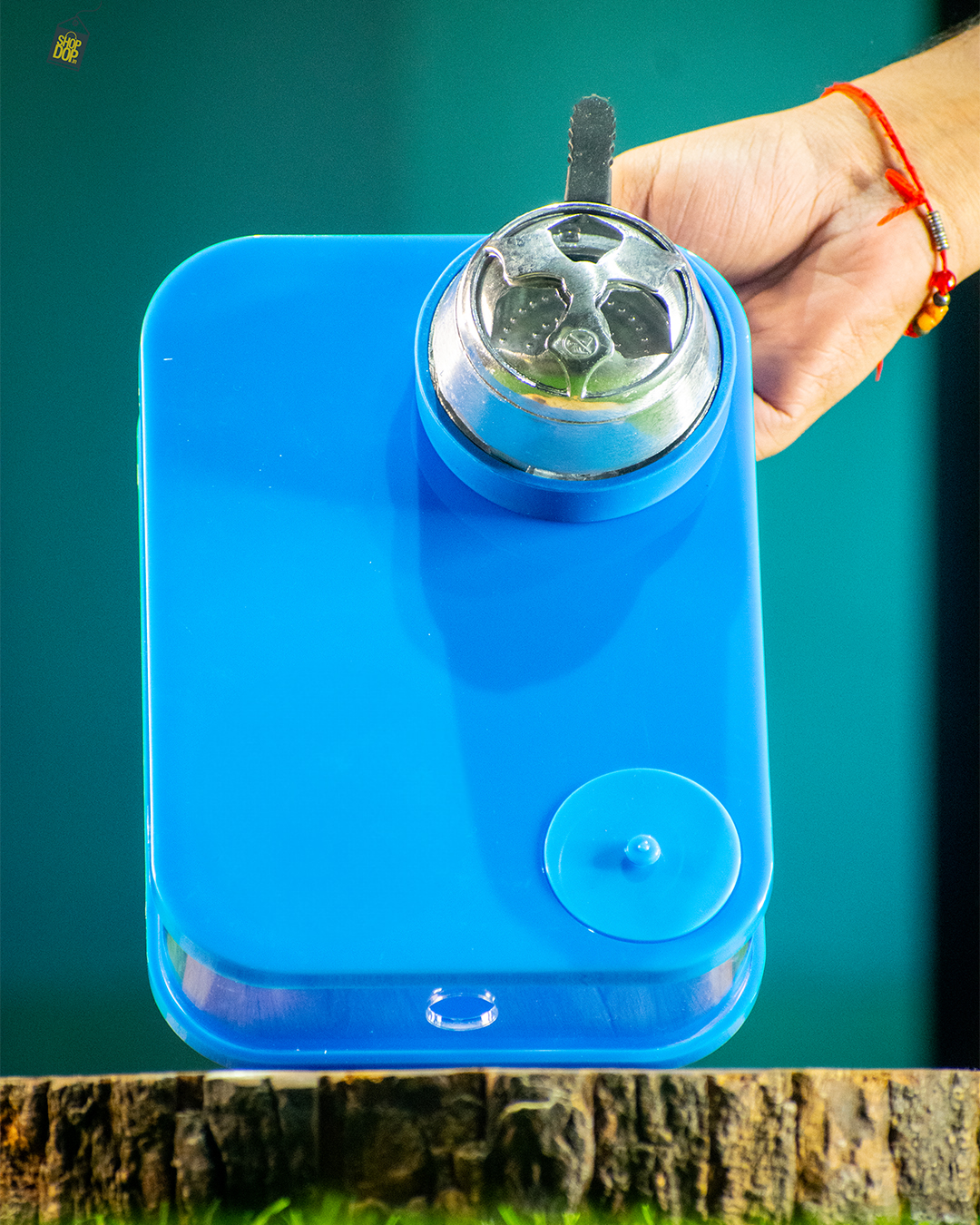 Car Hookah with LED Light & Remote - Blue