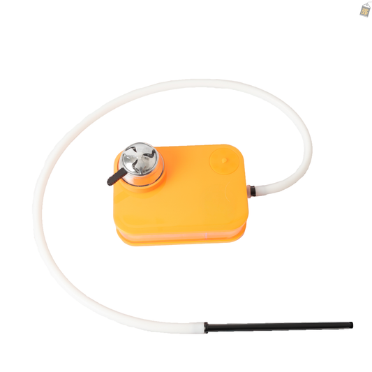 एलईडी लाइट और रिमोट के साथ कार हुक्का - नारंगी 