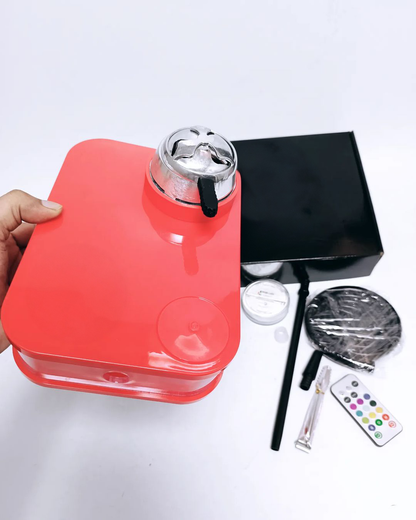 Car Hookah with LED Light & Remote - Red