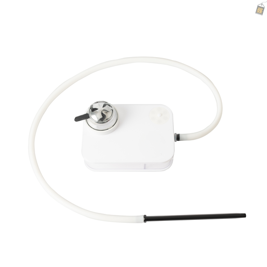 Car Hookah with LED Light & Remote - White