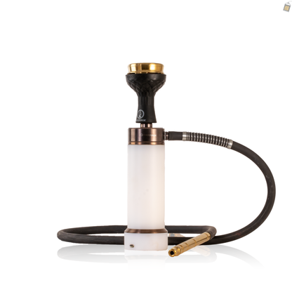 COCOYAYA Car-O-Bar LED Hookah with Bag - Bronze Stem (White Base)