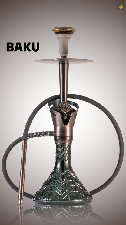 COCOYAYA Baku Cigar Hookah - Bronze Stem / Aqua Base