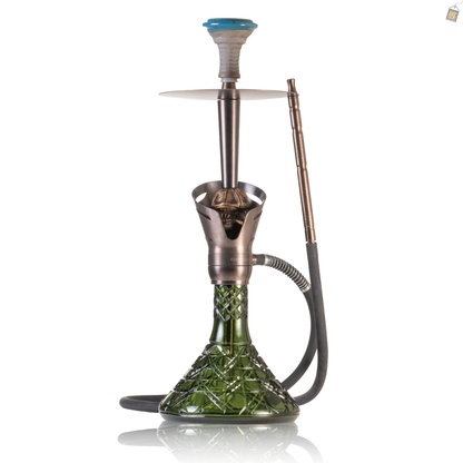 COCOYAYA Baku Cigar Hookah - Bronze Stem / Emerald Green Base