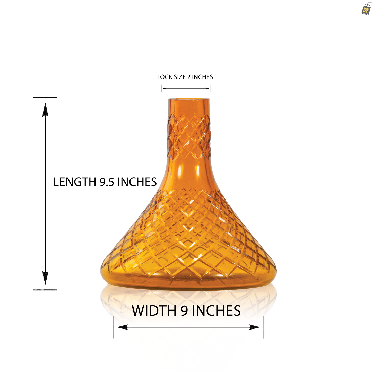 COCOYAYA King Series Hookah - Glass Base Only (Amber)