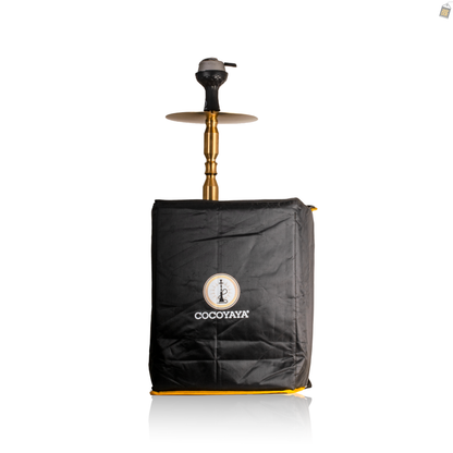 COCOYAYA King Series Brando Hookah with Bag - Golden Stem / Cut Glass Base
