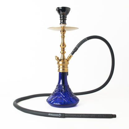 COCOYAYA Simba Hookah - Dark Blue Base/Golden Stem