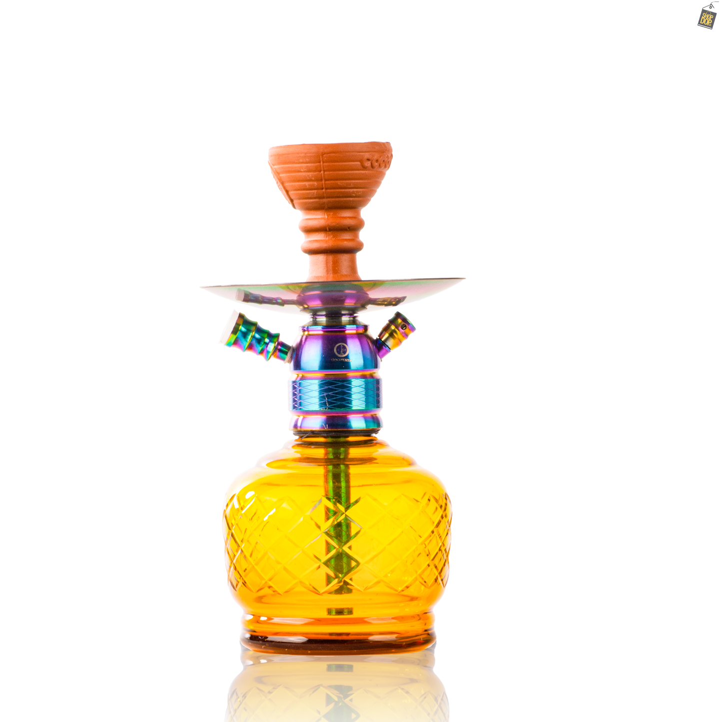 COCOYAYA X9 Hookah - Rainbow Stem / Amber Base