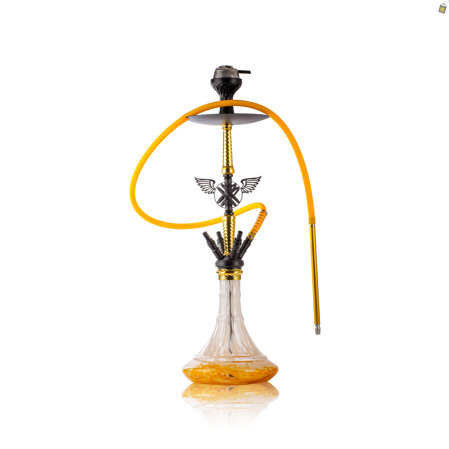 Columbus 4 Pipe Hookah - Gold