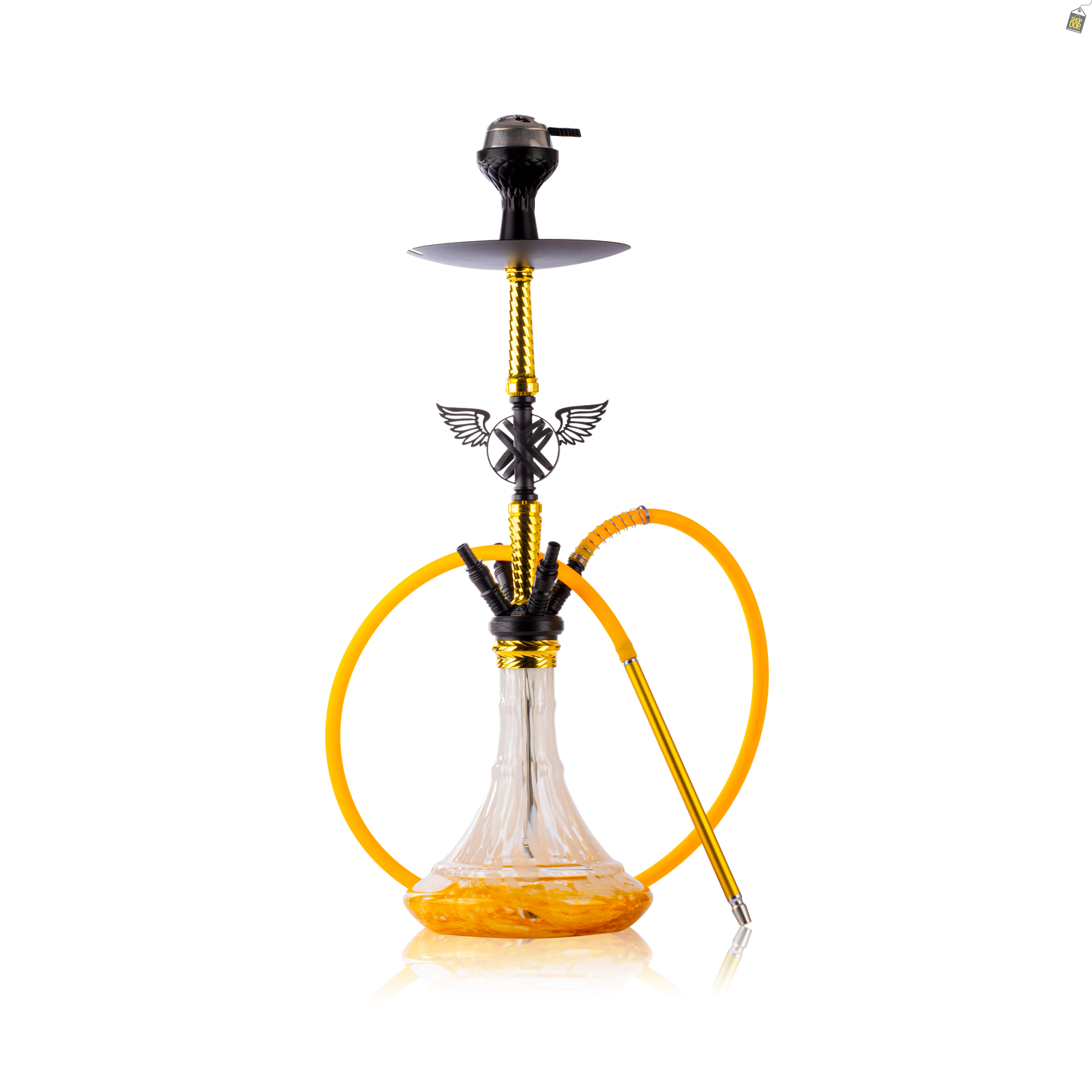Columbus 4 Pipe Hookah - Gold