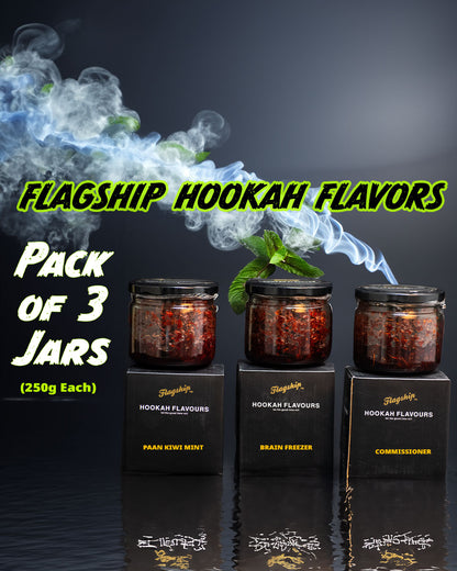 Flagship Hookah Flavors (Pack of 3 Jars) - 250g Each
