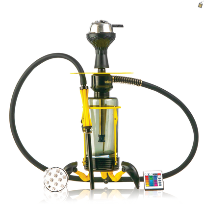Crab X-Function Hookah with LED Light - Yellow