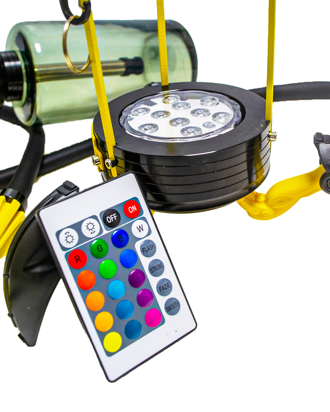 Crab X-Function Hookah with LED Light - Yellow