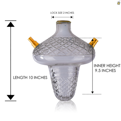 VG France Crown Hookah - Replacement Base Only with Lock (Gold)