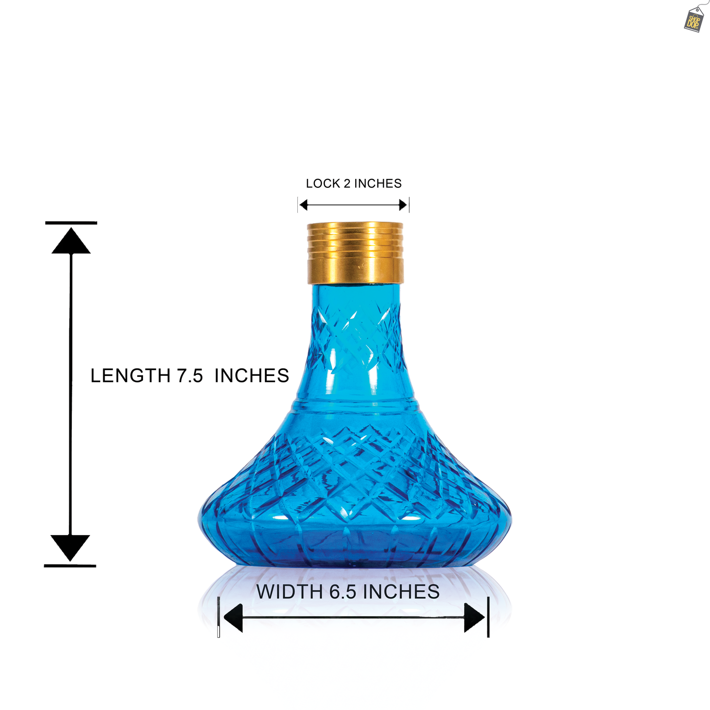 Dark Knight Hookah Replacement Base Only with Golden Lock - Blue