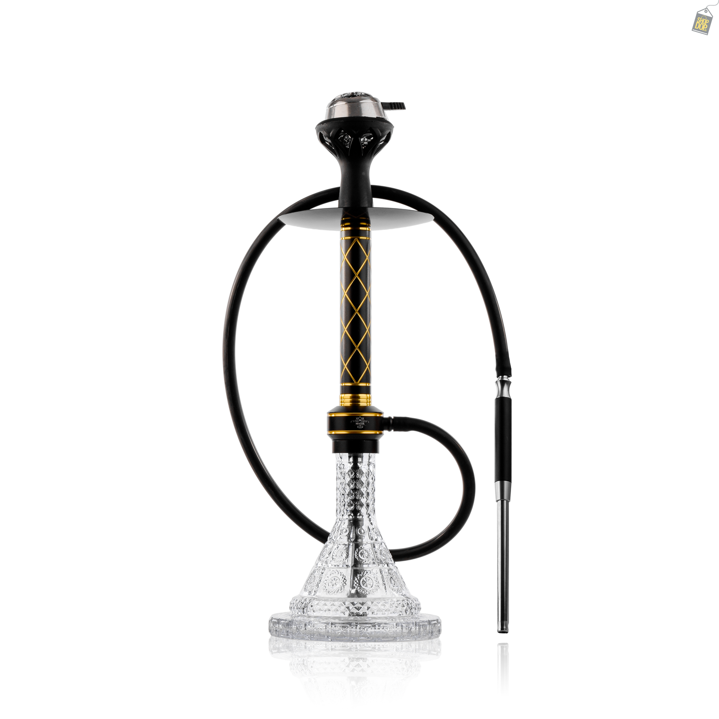 Dark Night Hookah with Bag - Gold