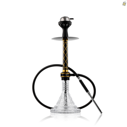 Dark Night Hookah with Bag - Gold