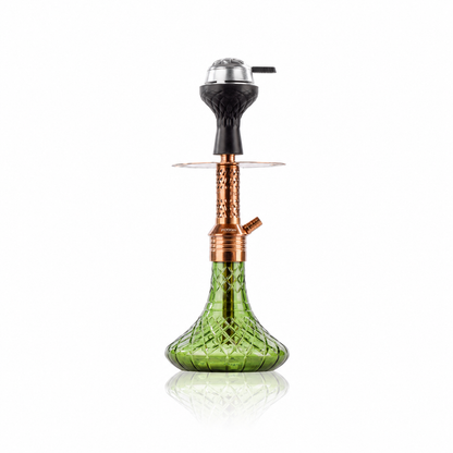 Dark Knight Slash Hookah with Bag - Rainbow Stem / Grey Base