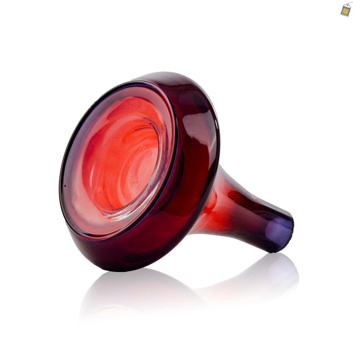 Delta Glass Hookah Replacement Base - Red (Lock)