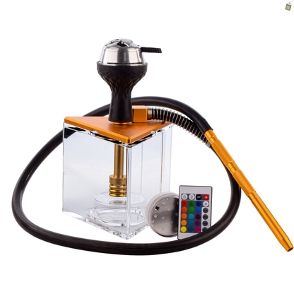 Acrylic Prism Hoob Hookah - Gold
