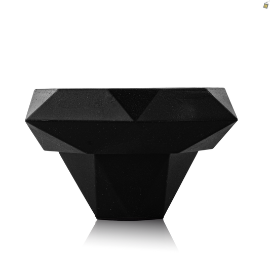 Diamond Silicone Chillum for Hookah - Black