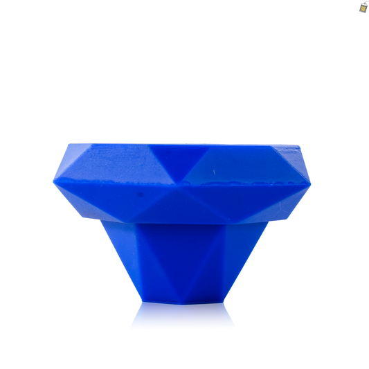 Diamond Silicone Chillum for Hookah - Blue