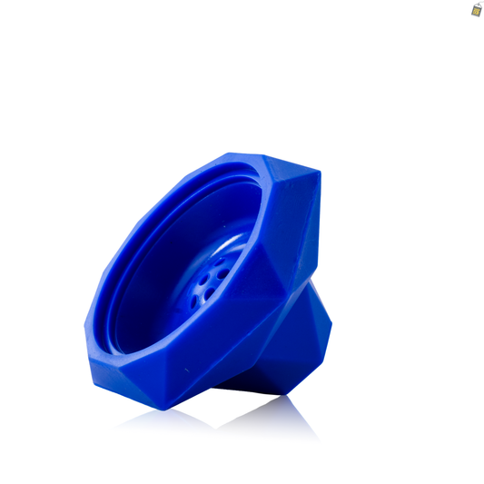 Diamond Silicone Chillum for Hookah - Blue