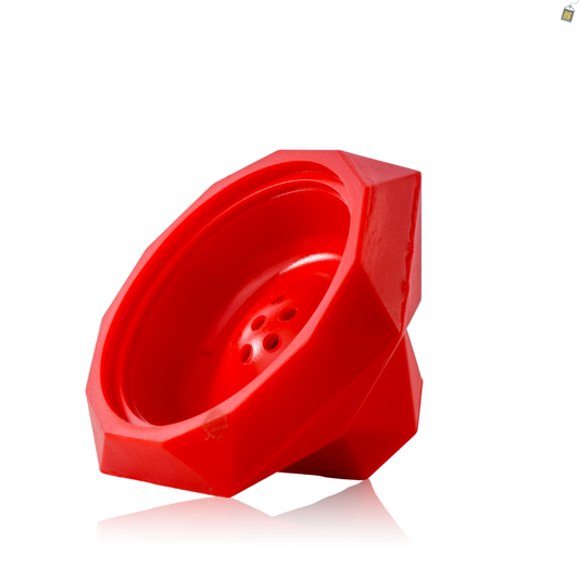 Diamond Silicone Chillum for Hookah - Red