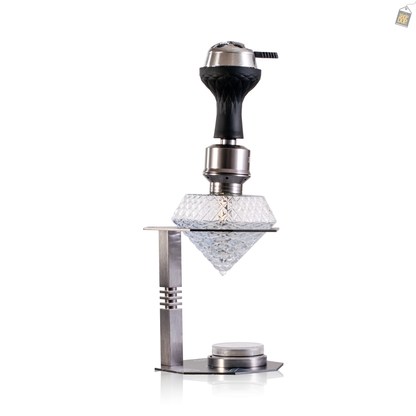 Diamond X Hookah with LED Light & Remote - Black