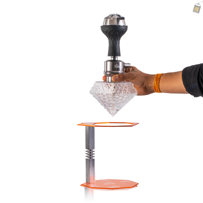Diamond X Hookah with LED Light & Remote - Orange