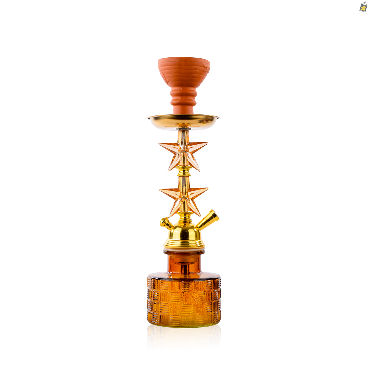 Double Star Pumpkin Hookah - Brown