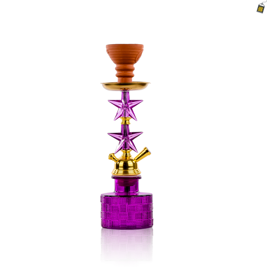 Double Star Pumpkin Hookah - Purple