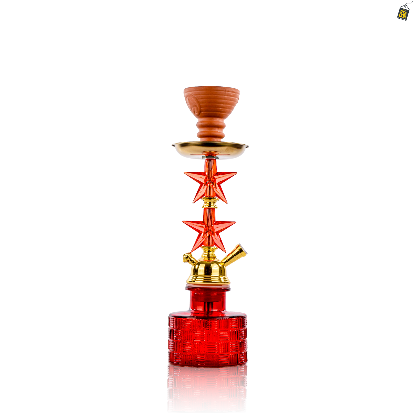 Double Star Pumpkin Hookah - Red
