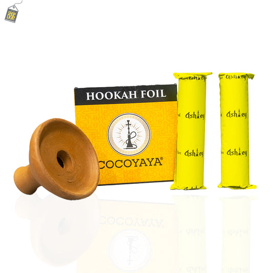 Combo - DXB Hookah Clay Phunnel + 2 Magic Coal + Foil