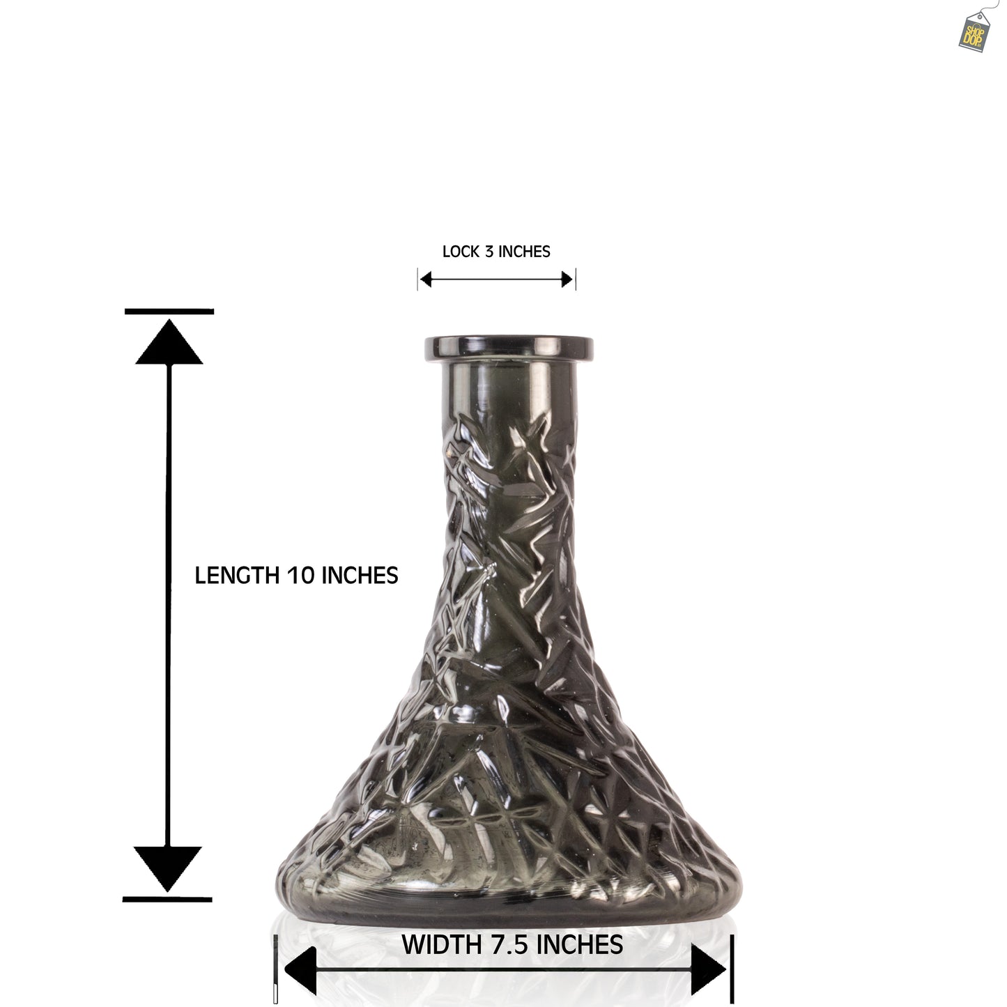 Bomber Hookah Glass Replacement Base - Black