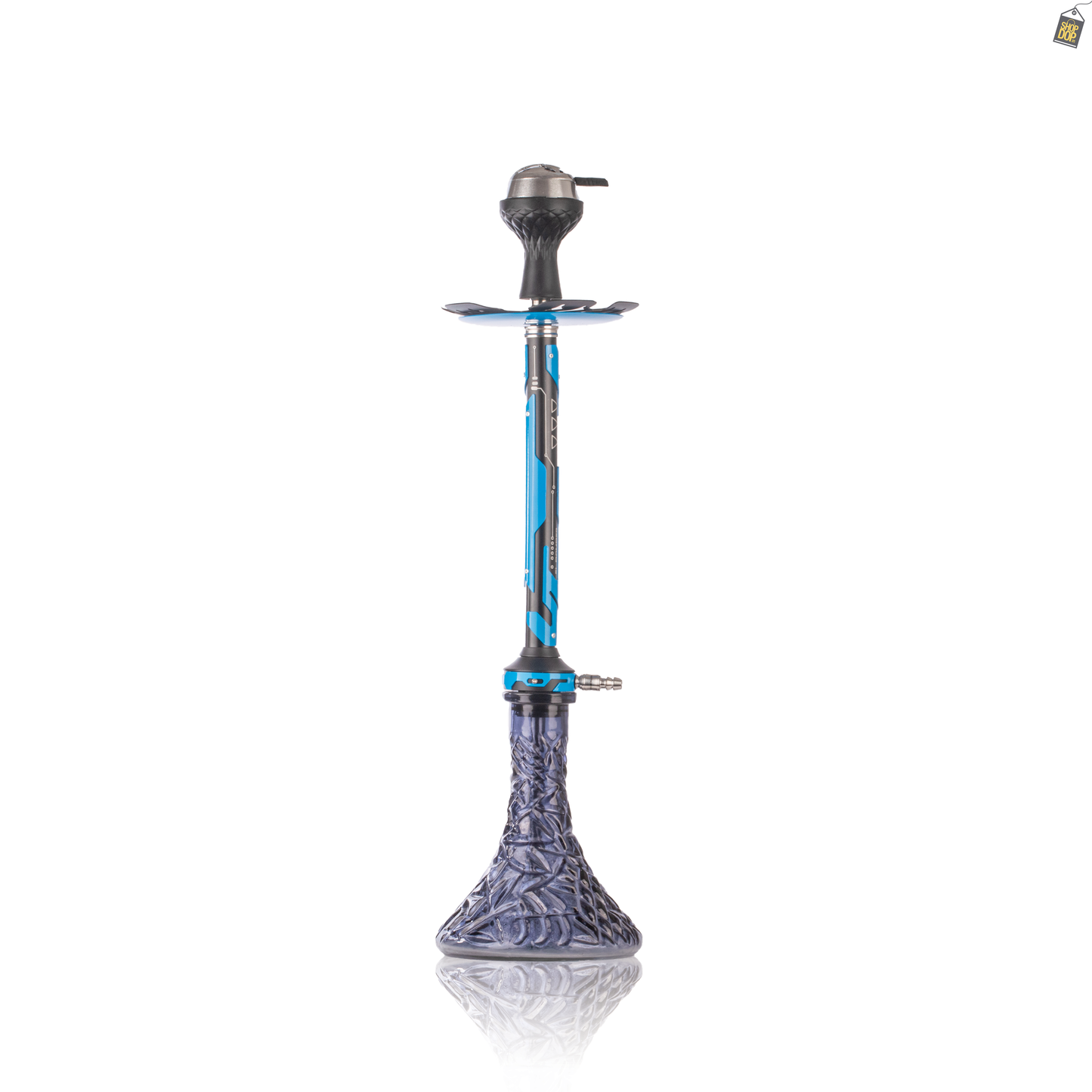 El Bomber Jack Hookah - Blue Stem / Black Base