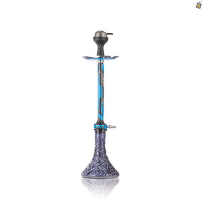 El Bomber Jack Hookah - Blue Stem / Black Base