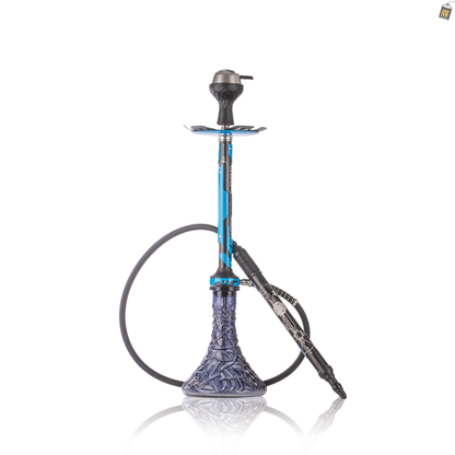 El Bomber Jack Hookah - Blue Stem / Black Base