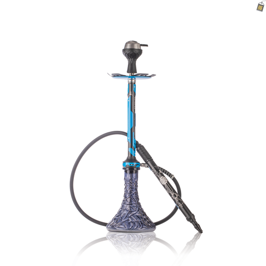 El Bomber Jack Hookah - Blue Stem / Black Base