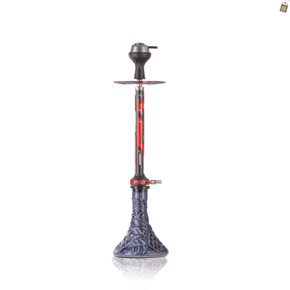 El Bomber Jack Hookah - Red Stem / Black Base