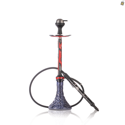 El Bomber Jack Hookah - Red Stem / Black Base