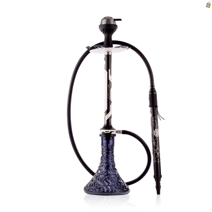 El Bomber Jack Hookah - White Stem / Black Base