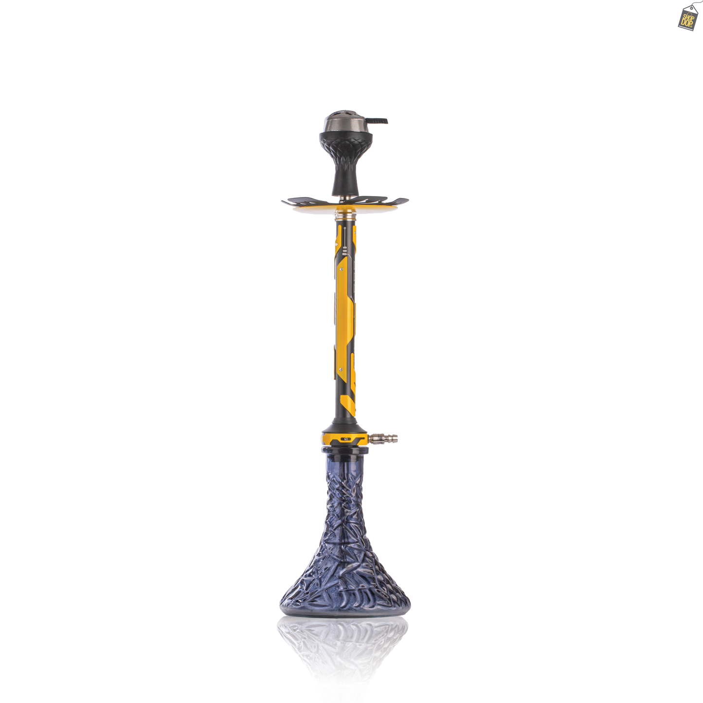 El Bomber Jack Hookah - Yellow Stem / Black Base