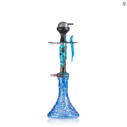 EL Bomber Skull Hookah - Blue