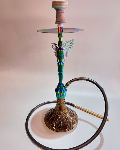 COCOYAYA Falcon Hookah - Rainbow Stem / Grey Base