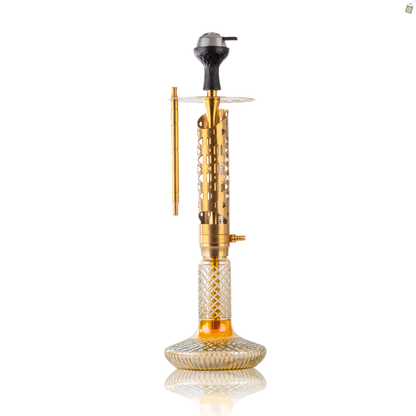 COCOYAYA Crucio Hookah (Ferro Series) with Bag - Gold Stem / CGB Gold Base
