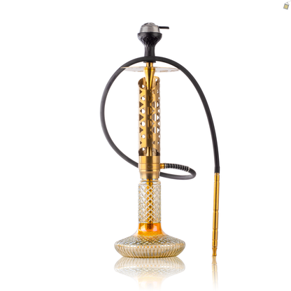 COCOYAYA Crucio Hookah (Ferro Series) with Bag - Gold Stem / CGB Gold Base