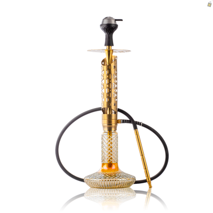 COCOYAYA Crucio Hookah (Ferro Series) with Bag - Gold Stem / CGB Gold Base