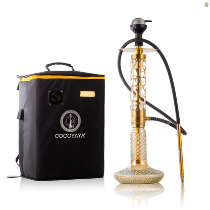 COCOYAYA Imperio Hookah (Ferro Series) with Bag - Gold Stem / CGB Gold Base